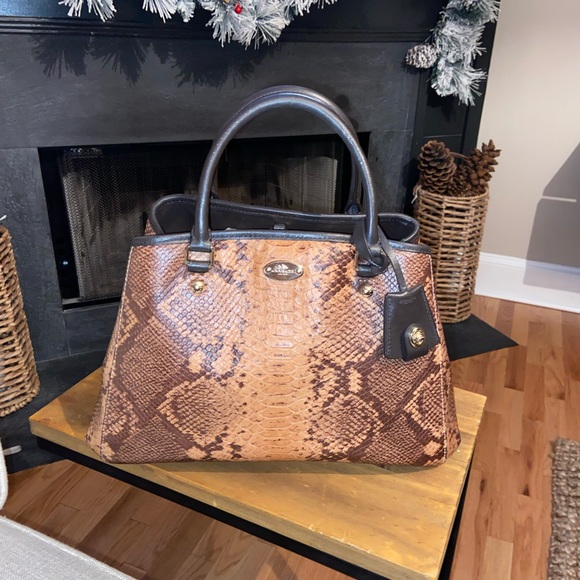 Multicolor Coach Purse with snake skin print - Picture 2 of 10